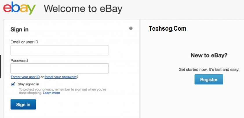 Ebay Login TechSog