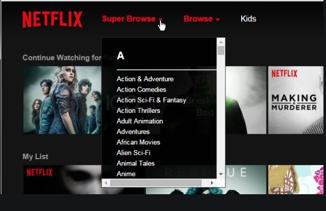 Netflix browse Netflix Browse - How to Browse all Films on Netflix | TechSog